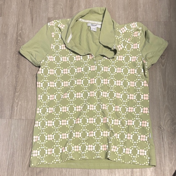 Chic Olive and Cream Women's Short Sleeve Top - Picture 1 of 2